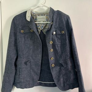 Banana Republic blue linen jacket